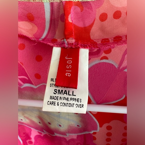 Josie Natori pink floral robe size small - Picture 5 of 7